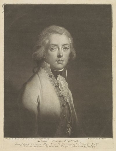 Porträt von Frederik, Prinz von Oranien-Nassau von F. Green