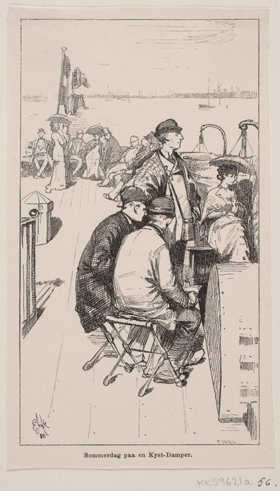 Sommertag auf einem Küstendampfer von F. Hendriksen