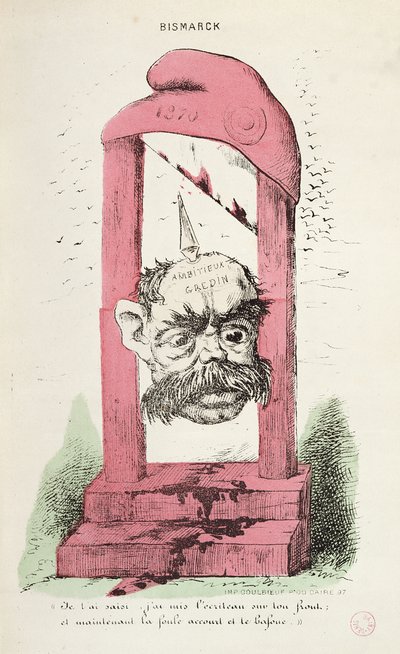 Karikatur von Otto von Bismarck (1815-98) 1870 von Faustin