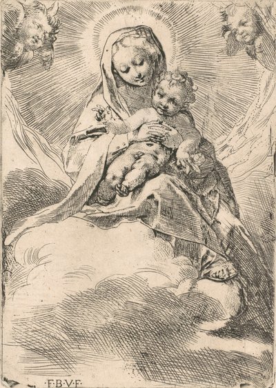 Die Jungfrau auf einer Wolke sitzend, 1580-84 von Federico Barocci