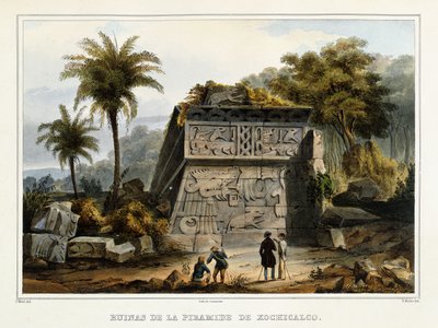 Ruinen der Pyramide von Xochicalco, 1839? von Federico Mialhe
