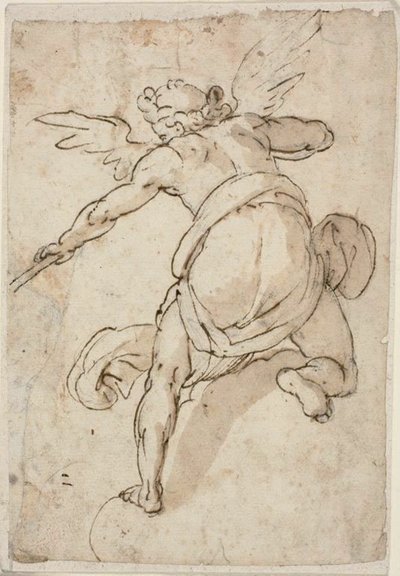 Engel mit einer Trompete von Federico Zuccaro