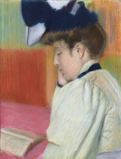 Frau beim Lesen, ca. 1890 von Federigo Zandomeneghi