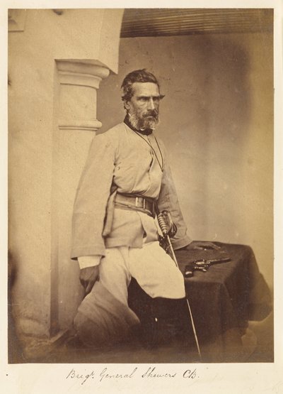 Brigadegeneral Showers, C.B. von Felice Beato