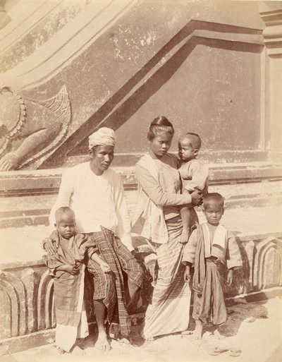 Burmesische Familie von Felice Beato