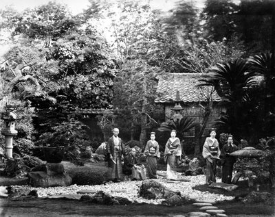 Japanischer Garten in Hara, ca. 1860er Jahre von Felice Beato