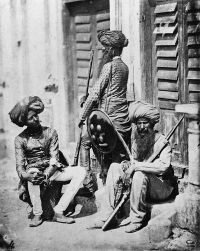 Sikh-Offiziere während der indischen Rebellion, 1858 von Felice Beato
