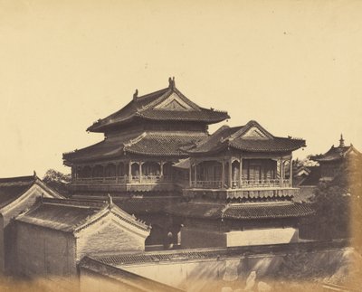 Tempel des Konfuzius, Peking, Oktober 1860 von Felice Beato