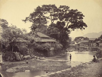 Ansicht in der einheimischen Stadt, Nagasaki von Felice Beato