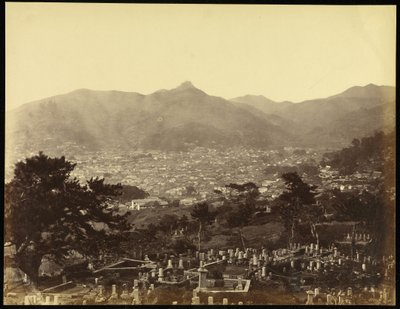 Blick auf Nagasaki vom Batteriehügel von Felice Beato