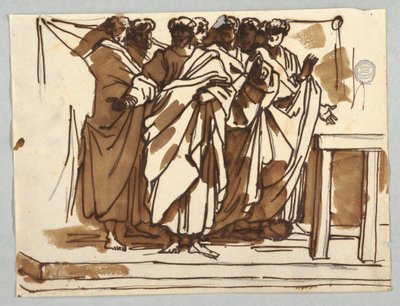 Apostel nach Raphaels Tod des Ananias von Felice Giani