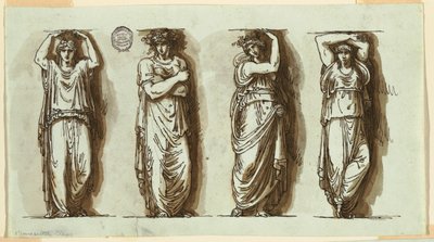 Vier Karyatiden von Felice Giani