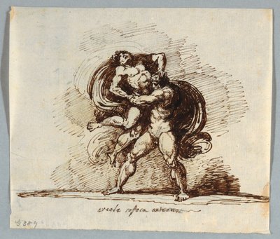 Herkules und Antäus von Felice Giani