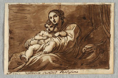 Madonna mit Kind, Studie nach Lodovico Carracci von Felice Giani