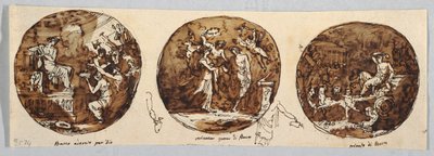 Drei Bacchus-Themen: Bacchus wird verehrt von Felice Giani