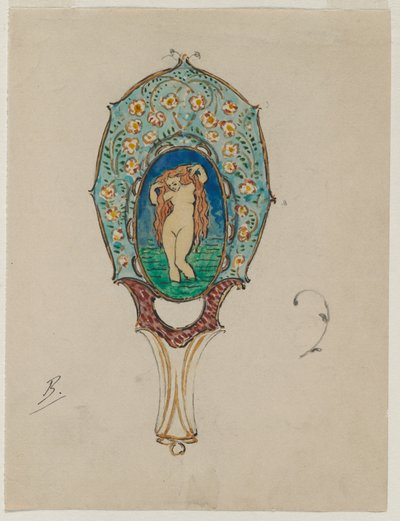 Entwurf für einen Handspiegel von Felix Bracquemond