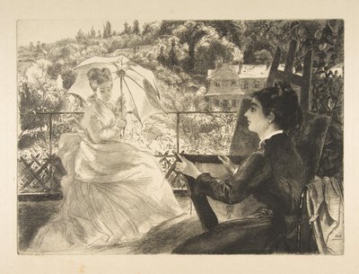 La Terrasse de la Villa Brancas, 1876 von Felix Bracquemond