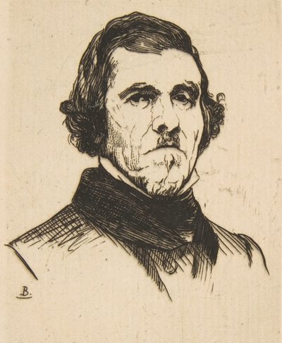 Porträt von Eugène Delacroix, 1863 von Felix Bracquemond