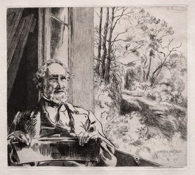 Porträt von Meyer Heine von Felix Bracquemond