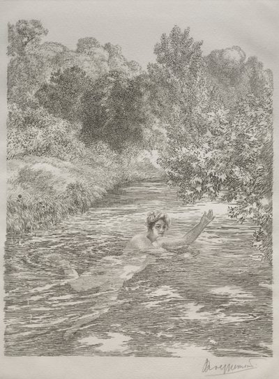 Der Badende von Felix Bracquemond
