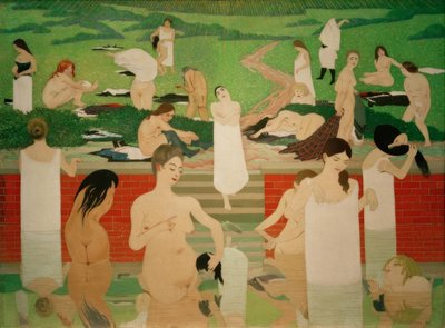 Das Bad am Sommerabend von Felix Edouard Vallotton