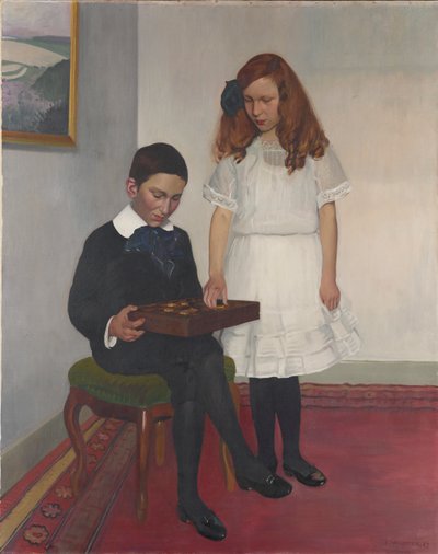 Die Hahnloser Kinder, 1912 von Felix Edouard Vallotton