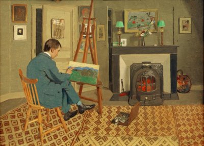Max Rodrigues-Henriques im Atelier seines Schwiegervaters von Felix Edouard Vallotton