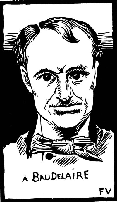 Porträt von Charles Baudelaire (1821-1867) von Felix Edouard Vallotton