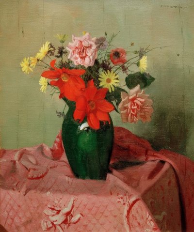 Rosen und Dahlien von Felix Edouard Vallotton