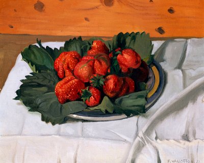 Stillleben mit Erdbeeren, 1921 von Felix Edouard Vallotton