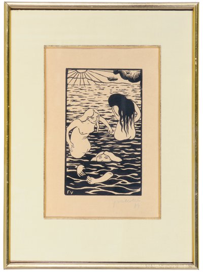 Drei Badende von Felix Edouard Vallotton