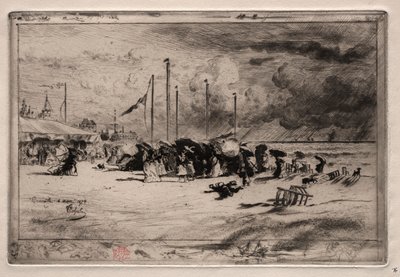 Ein Sturm in Trouville, 1874 von Felix Hilaire Buhot