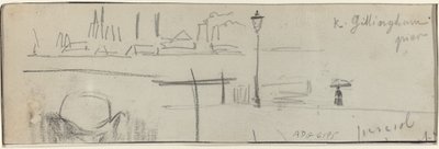 Gillingham Pier, London (verso) von Felix Hilaire Buhot