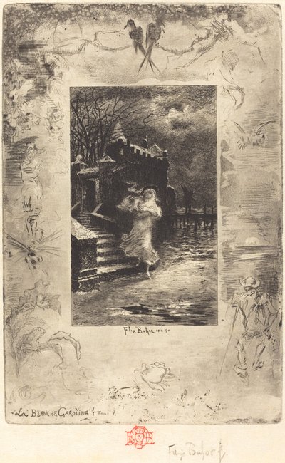 La Blanche Caroline von Felix Hilaire Buhot