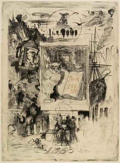 Die Eule, 1883 von Felix Hilaire Buhot