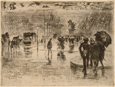 Die Rückkehr der Künstler, 1877 von Felix Hilaire Buhot