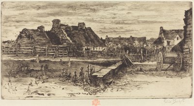 Die großen Strohhütten von Felix Hilaire Buhot
