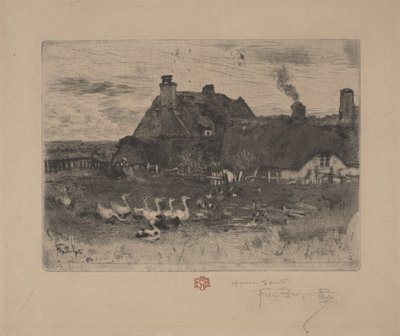 Die kleinen Hütten von Felix Hilaire Buhot