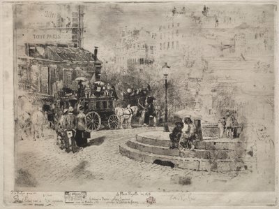 Place Pigalle im Jahr 1878 von Felix Hilaire Buhot