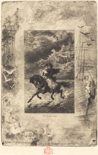 Ryno und Hermangarde von Felix Hilaire Buhot