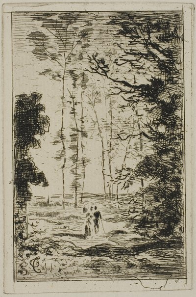 Kleine vertikale Landschaft von Felix Hilaire Buhot