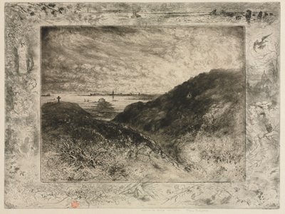 Die Klippe: Bucht von Saint-Malo, 1886-1890 von Felix Hilaire Buhot