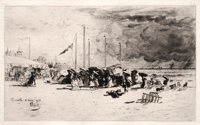 Der Sturm in Trouville von Felix Hilaire Buhot