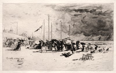 Der Sturm in Trouville, 1874 von Felix Hilaire Buhot