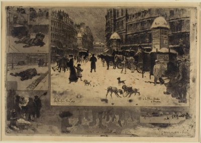Winter in Paris von Felix Hilaire Buhot