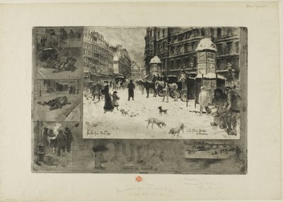 Winter in Paris von Felix Hilaire Buhot