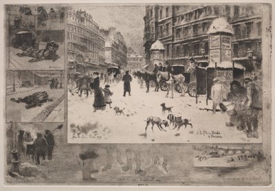 Winter in Paris von Felix Hilaire Buhot