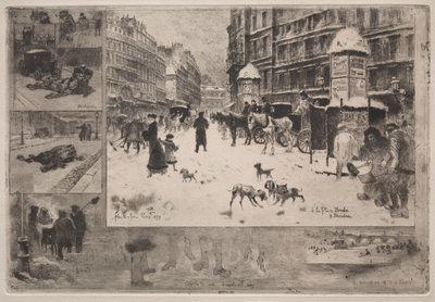 Winter in Paris, 1879 von Felix Hilaire Buhot