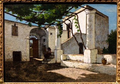 Hof eines Hauses in Capri von Felix Lionnet