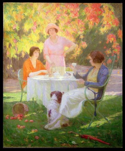 Tee im Garten von Ferdinand Achille Lucien Bivel